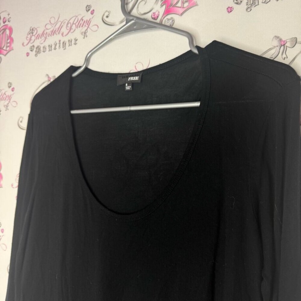 Wilfred free long sleeve top black scoop neckline basic casual comfy buttery - Picture 2 of 5
